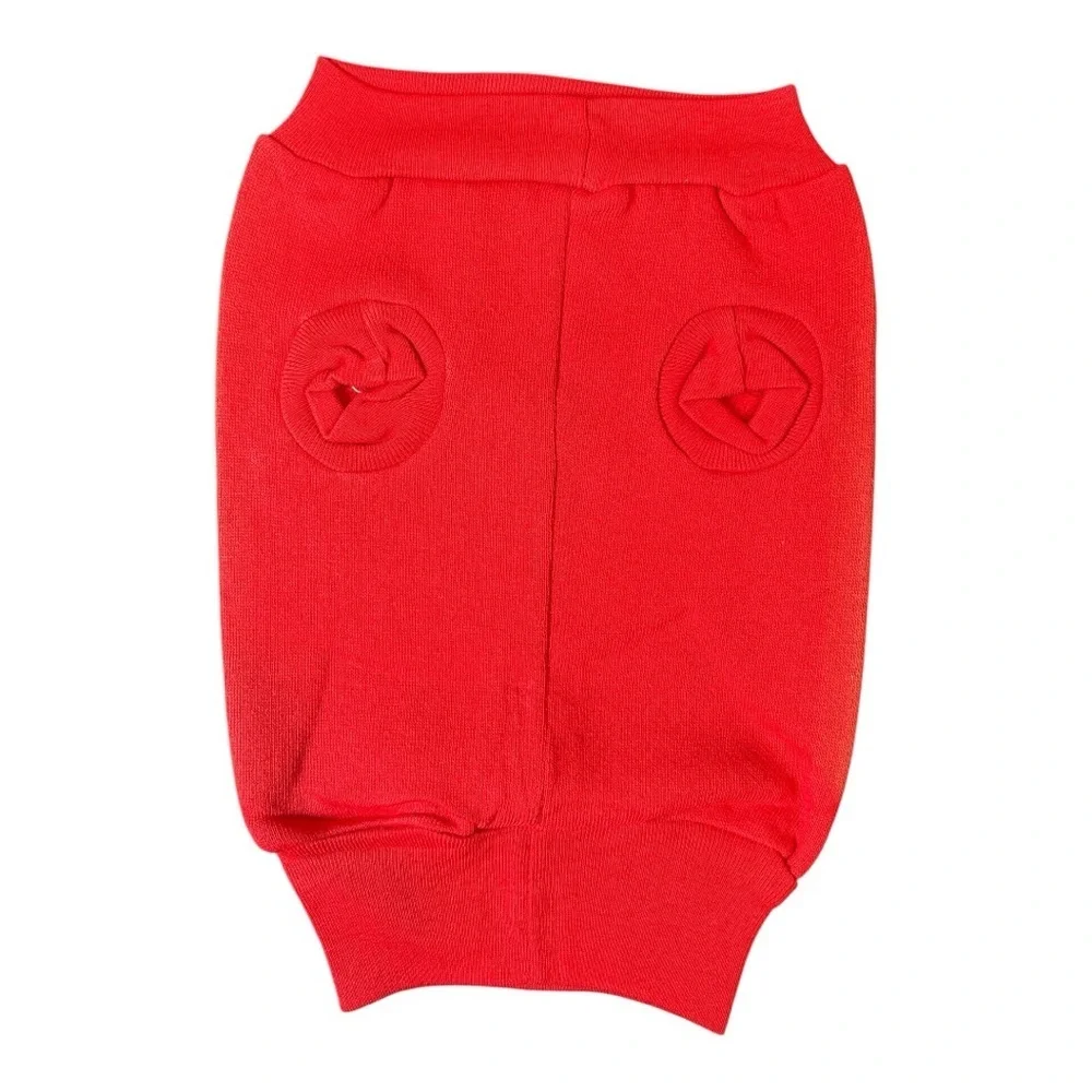 Doggiduds Dog Crew Neck Sweatshirt 100% Cotton Fleece Red Small